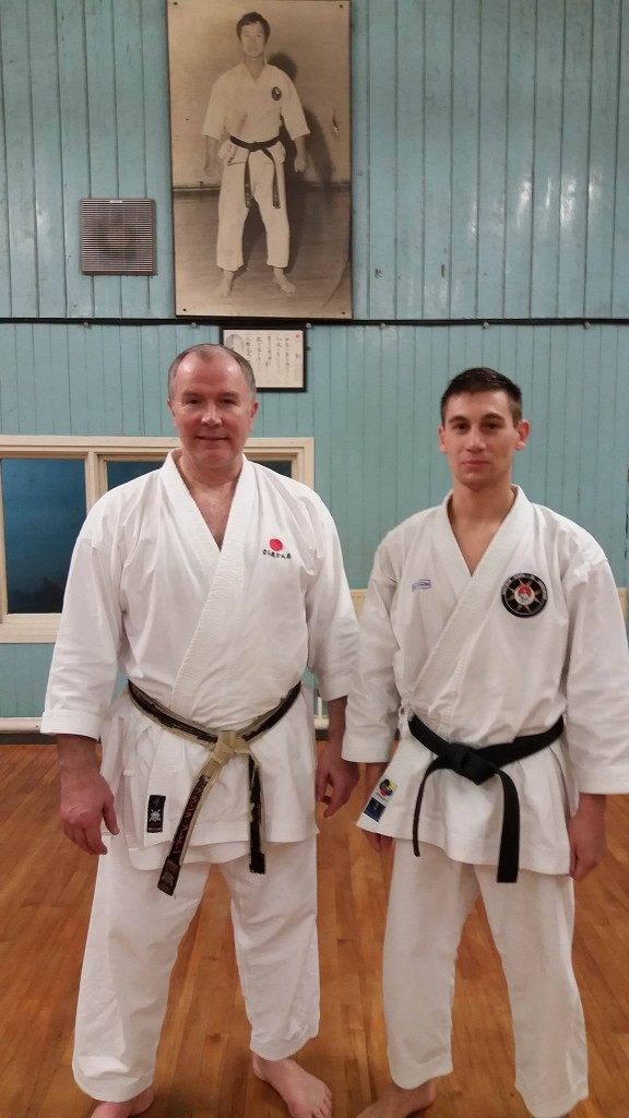 Sensei Keith Falzon with highly respected Senior KUGB Instructor Sensei Frank Brennan, at Red Triangle